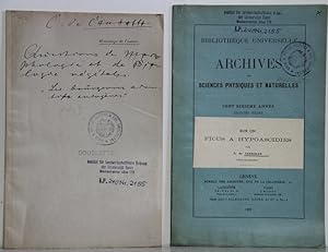 Imagen del vendedor de 2 Sonderdrucke: 1. Sur un ficus a Hpoascidies. 1901, 9 pp., 1 phot. planche. - 2. Questions de Morphologie de de biologie vegetales. (= Extraits des archives des sciences 1901). a la venta por Antiquariat  Braun