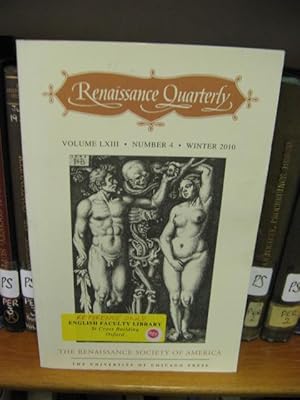 Imagen del vendedor de Renaissance Quarterly: Vol. LXIII, Number 4, Winter 2010 a la venta por PsychoBabel & Skoob Books