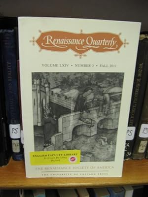 Imagen del vendedor de Renaissance Quarterly: Vol. LXIV, Number 3, Fall 2011 a la venta por PsychoBabel & Skoob Books