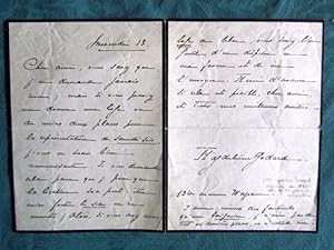 Lettre Autographe Signée de Magdeleine Godard. (1 LAS)