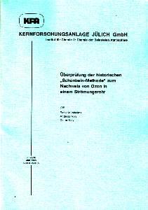 Seller image for berprfung der historischen "Schnbein-Methode" zum Nachweis von Ozon in einem Strmungsrohr. for sale by Antiquariat Jenischek