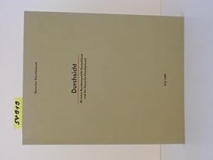Seller image for Durchsicht. 40 Jahre Bundesrepublik Deutschland und der Deutsche Knstlerbund. Katalog zur Ausstellung in der Kunsthalle zu Kiel vom 10.6. - 6.8.1989. for sale by Kunstantiquariat Rolf Brehmer