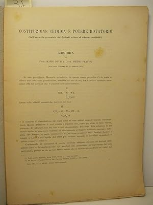 Costituzione chimica e potere rotatorio (sull'anomalia presentata dai derivati o-cloro ed o-bromo...