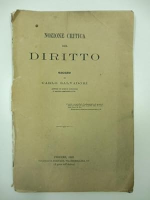 Nozione critica del diritto. Saggio