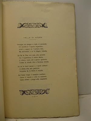 Agli amici della Valle di Magra manda per ricordo Angelo Solerti, marzo 1902