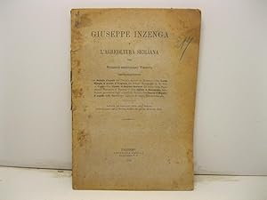 Giuseppe Inzenga e l'agricoltura siciliana per Rosario agronomo Tirrito. Lettura (in riassunto) f...