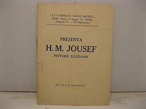H. M. Jousef, pittore egiziano. Dal 4 al 18 marzo 1931 - IX La Camerata degli Artisti'. Roma - Pi...