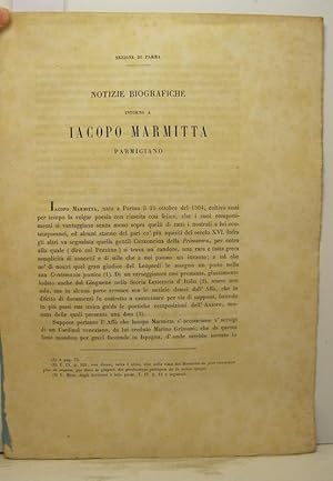 Notizie biografiche intorno a Iacopo Marmitta parmigiano