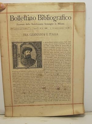 Bollettino bibliografico illustrato dello Stabilimento Sonzogno in Milano. Anno I, n. 2, 1883. Fr...