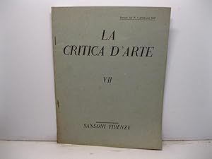 Bild des Verkufers fr La critica d'arte. VII. Jacobello e Pietro Paolo da Venezia. Estratto dal n.7 (Febbraio), 1937 zum Verkauf von Coenobium Libreria antiquaria