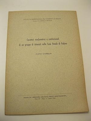 Caratteri morfometrici e costituzionali di un gruppo di detenuti nella casa Penale di Padova