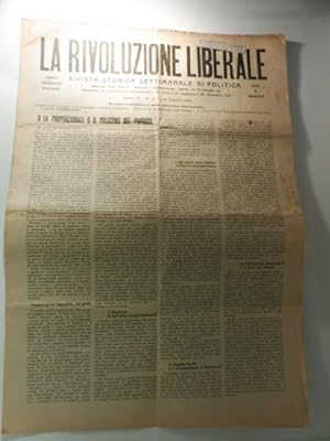 La rivoluzione liberale. Rivista storica settimanale di politica, anno II, n. 21, 3-10 luglio 1923