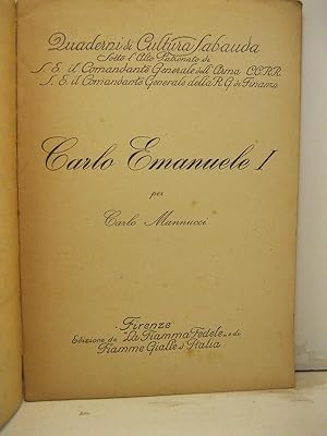 Bild des Verkufers fr Carlo Emanuele I. zum Verkauf von Coenobium Libreria antiquaria