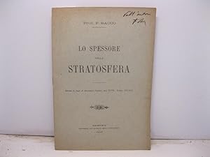 Lo spessore della stratosfera. Estratto da Saggi di Astronomia Popolare, anni VII-VIII, 1917-1918
