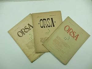 Orsa. Anno primo, nn. 1, 3-4, 5