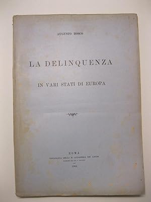 La delinquenza in vari stati di Europa