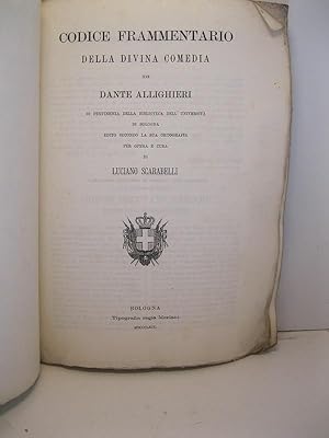 Codice frammentario della Divina Comedia di Dante Allighieri di pertinenza della Biblioteca dell'...