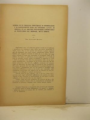 Schema di un processo industriale di deodorazione e di raffinamento degli oli inferiori: lavati, ...