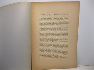 Imagen del vendedor de Presentazione di pubblicazioni del Prof. Cav. R. Meli a la venta por Coenobium Libreria antiquaria