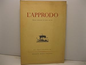 L'approdo. Rivista trimestrale di lettere ed arti. Anno I, numero 4, ottobre-dicembre 1952