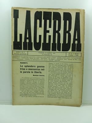 Lacerba. Periodico quindicinale, anno II, n. 6, Firenze, 15 marzo 1914