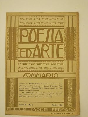 Poesia ed arte. Anno II - n. 4. Aprile 1920
