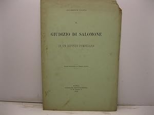 Bild des Verkufers fr Il giudizio di Salomone in un dipinto pompeiano. Estratto dal periodico La rassegna italiana zum Verkauf von Coenobium Libreria antiquaria