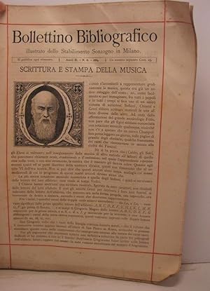 Bollettino bibliografico illustrato dello Stabilimento Sonzogno in Milano. Anno II, n. 6, 1884. S...