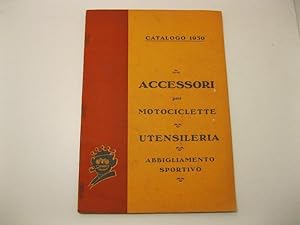 Catalogo 1930. Accessori per motociclette, utensileria, abbigliamento sportivo