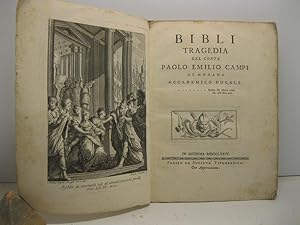 Bild des Verkufers fr Bibli. Tragedia del conte Emilio Campi di Modana accademico ducale zum Verkauf von Coenobium Libreria antiquaria