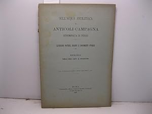 Sull'acqua antilitiaca in Anticoli-Campagna denominata di Fiuggi. Ulteriori notizie, rilievi e do...