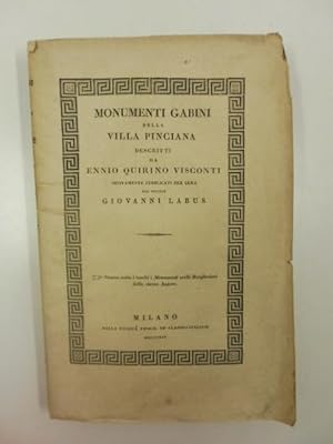 Monumenti Gabini della Villa Pinciana descritti da ennio Quirino Visconti nuovamente pubblicati p...