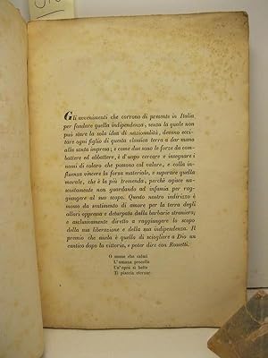 Indirizzo agl'Italiani per la solennita' di Pasqua di Resurrezione dell'anno 1848