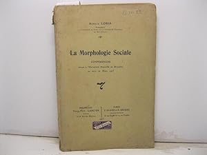 La Morphologie Sociale. Conferences tenues a l'Universite' de Bruxelles au mois de Mars 1905.