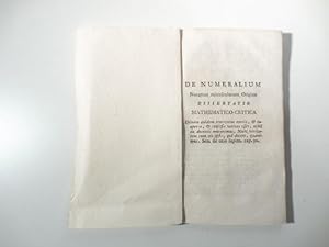 De numeralium notarum minuscularum origine. Dissertatio mathematico-critica