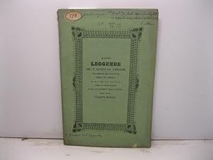 Bild des Verkufers fr Quattro leggende del beato Iacopo da Varagine volgarizzate nel secolo XIV. Testi di lingua ora per la prima volta dati alla luce dal cavaliere abate Giuseppe Manuzzi sopra il codice citato dagli Accademici della Crusca zum Verkauf von Coenobium Libreria antiquaria