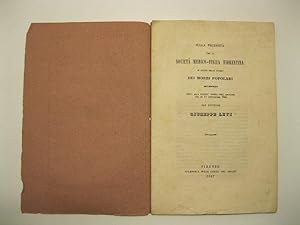 Bild des Verkufers fr Sulla necessita' che la societa' medico - fisica fiorentina si occupi dello studio dei morbi popolari. Memoria letta alla societa' stessa nell'adunanza del di' 11 settembre 1846 zum Verkauf von Coenobium Libreria antiquaria