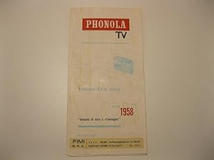 Phonola tv. Televisori d'alta classe. Serie 1958