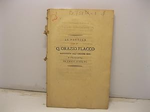 La poetica di Q. Orazio Flacco restituita all'ordine suo e tradotta in versi sciolti