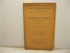 Bulletin italien paraissant tous les trois mois. Tome IX, no 2, Avril-Juin 1909. Amici e nemici d...