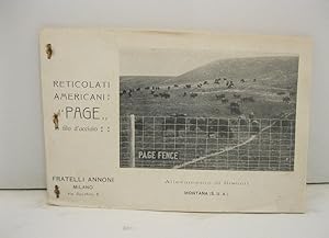 Reticolati americani Page in filo d'acciaio. Fratelli Annoni, Milano