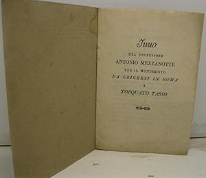 Seller image for Inno per il monumento da erigersi in Roma a Torquato Tasso for sale by Coenobium Libreria antiquaria