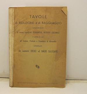 Tavole di riduzione e di ragguaglio concernenti le misure superficiali piemontese, metrico-decima...