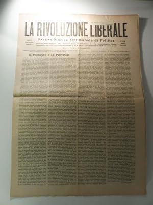 La rivoluzione liberale. Rivista storica settimanale di politica, anno I, n. 35, 30 novembre 1922