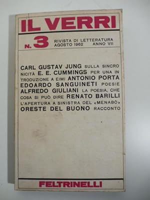 Il Verri. Rivista di letteratura, n. 3, agosto 1962