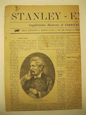 STANLEY - EMIN - CASATI. Supplemento illustrato al Corriere della Sera. Dicembre 1889.