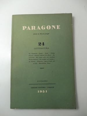 Paragone. Mensile di arte figurativa e letteratura diretto da Roberto Longhi, anno II, numero 24,...