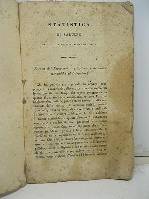 Statistica di Saluzzo del Sig. Intendente Avvocato Eandi. (Estratto dal Repertorio d'agricoltura,...