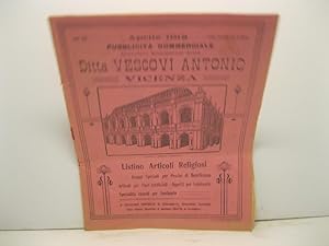 Aprile 1912. Pubblicita' commerciale. Periodico semestrale della ditta Vescovi Antonio. Vicenza. ...