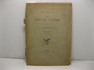 Alle fonti del Clitumno. Ode di G. Carducci recata in latino e commentata ad uso dei giovani con ...
